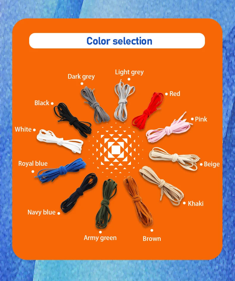 1Pair Elastic Laces Sneakers No Tie Shoe laces Capsule Lock Shoelaces Without ties Kids Adult 0.6cm Flat Shoelace for Shoes - Smarsty