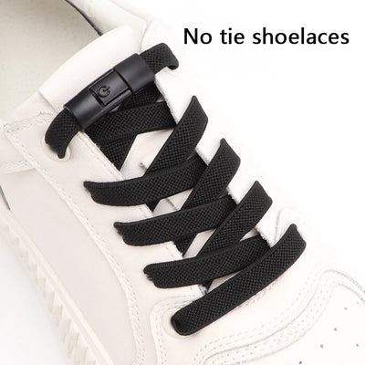 Colorful Press Lock No Tie Shoelace Elastic Shoelaces for Sneakers Sport Tieless Elastic Shoe Laces One Size Fit All Adult Kids - Smarsty