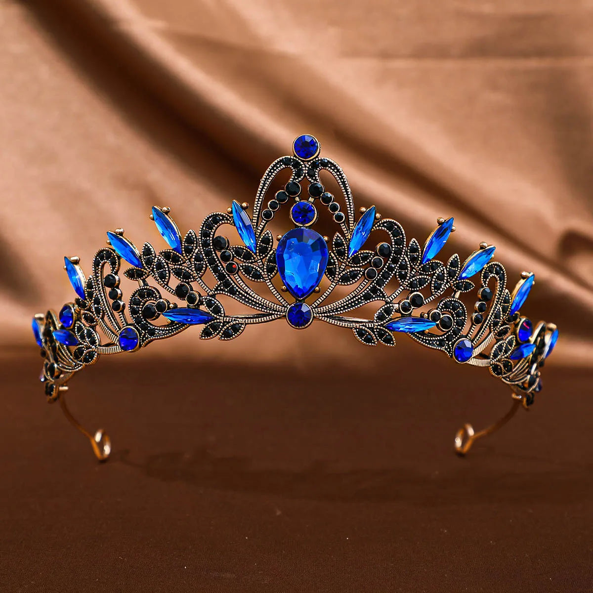 Baroque Crystal Tiara for Women Elegant Bridal Accessory - Smarsty
