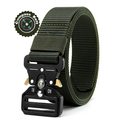Men's Multi Function Tactical Canvas Belt with Compass - Smarsty