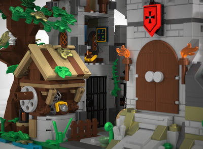 2568PCS Medieval Knight's Fortress Building Blocks Street View MOC Bricks Model Toys Sets Assembly Ornament Ideal Holiday Gifts