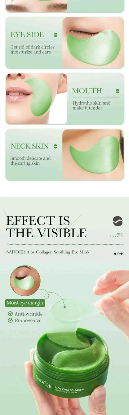 Aloe Vera Collagen Eye Masks for Dark Circles and Moisturizing - Smarsty