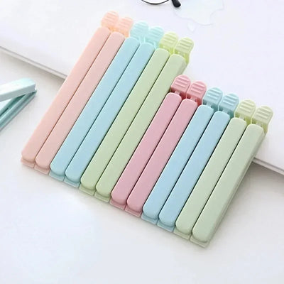 10PCS Bag Clips Food Snack Sealing Clip12/15.5cm Portable Kitchen Storage Accessories Tool Elastic Buckle Package Bag Clamp 2025 by Smarsty