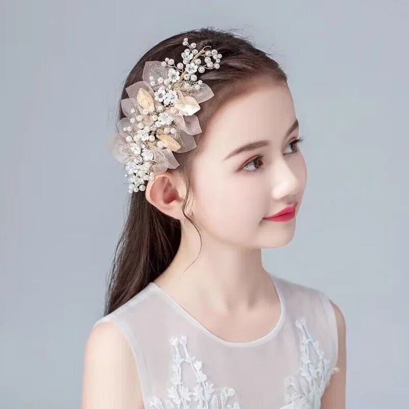 Girls Flower Ribbon Headband For Party Lightweight Soft - Smarsty