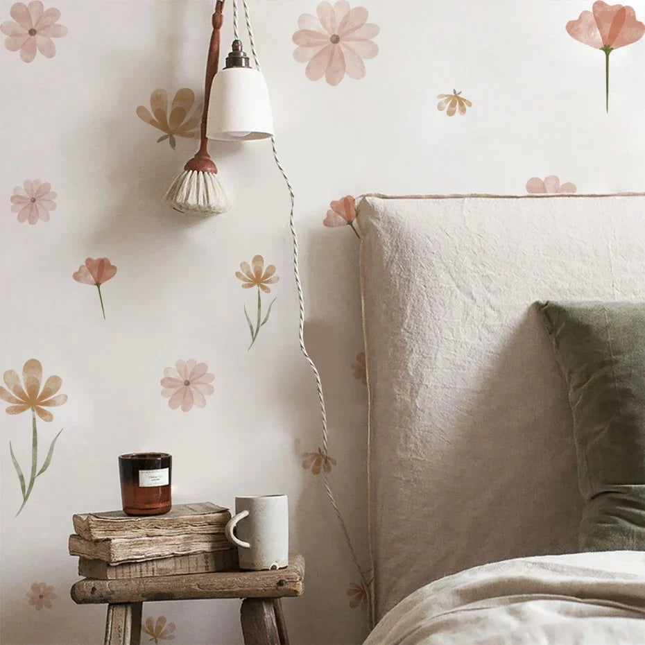 Boho Flowers Wall Stickers for Kids Room Décor - Smarsty