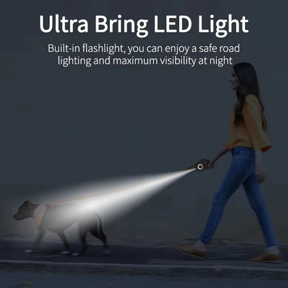 5M Automatic Retractable Dog Leash with LED Flashlight - Smarsty