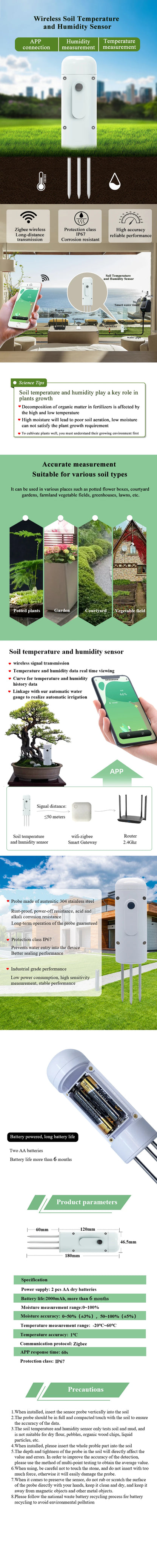 Tuya Zigbee Soil Moisture Sensor and Water Valve System - Smarsty