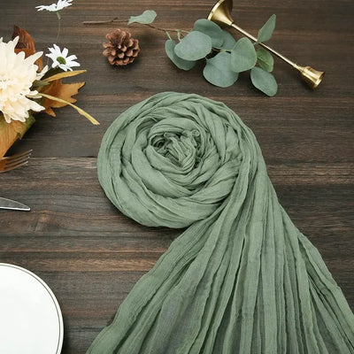 Pink Cheesecloth Table Runner for Romantic Weddings - Smarsty
