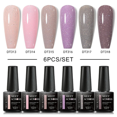 Glitter Red Silver Gel Nail Polish Set for Stunning Nail Art - Smarsty