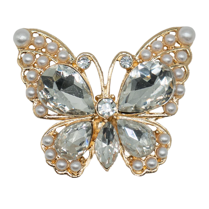 1pcs Metal Shoe Charms for Women Girls Flower Tulip Heart Butterfly Daisy Luxury Pearl Shoe Decorations Pins Sandal Accessories