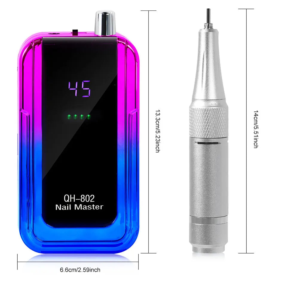Professional Electric Nail Drill 45000RPM Low Noise Polisher - Smarsty