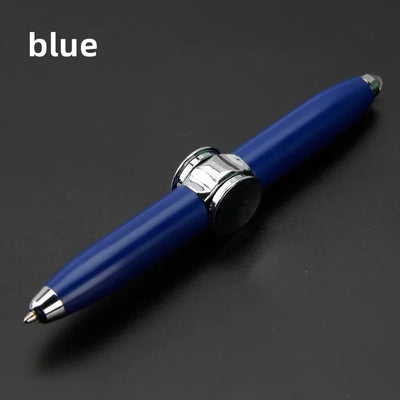Multifunctional Decompression Finger Rotate Luminous Gyro Pens Toy Fidgets Spinner LED Light Ballpoint Pen Metal Gyro Pen Gift by Smarsty