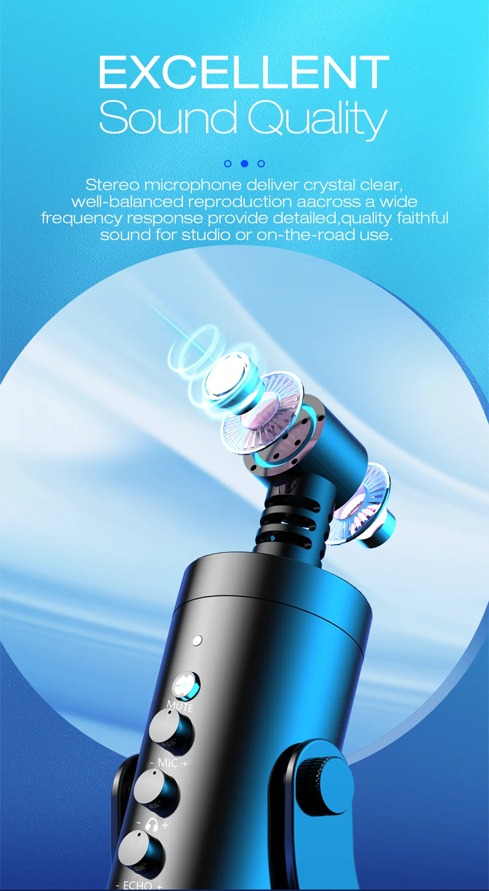 Haomuren USB Microphone for PC and Gaming Streaming - Smarsty