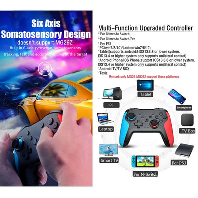 GAMINJA MG25Z Wireless Bluetooth Gamepad for Nintendo Switch - Smarsty