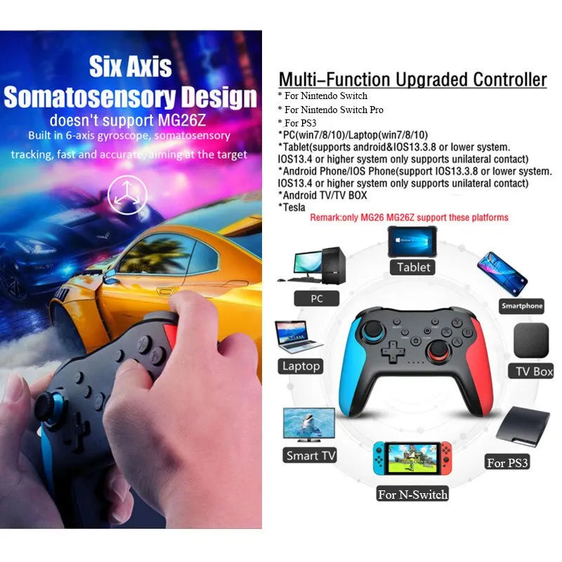 GAMINJA MG25Z Wireless Bluetooth Gamepad for Nintendo Switch - Smarsty