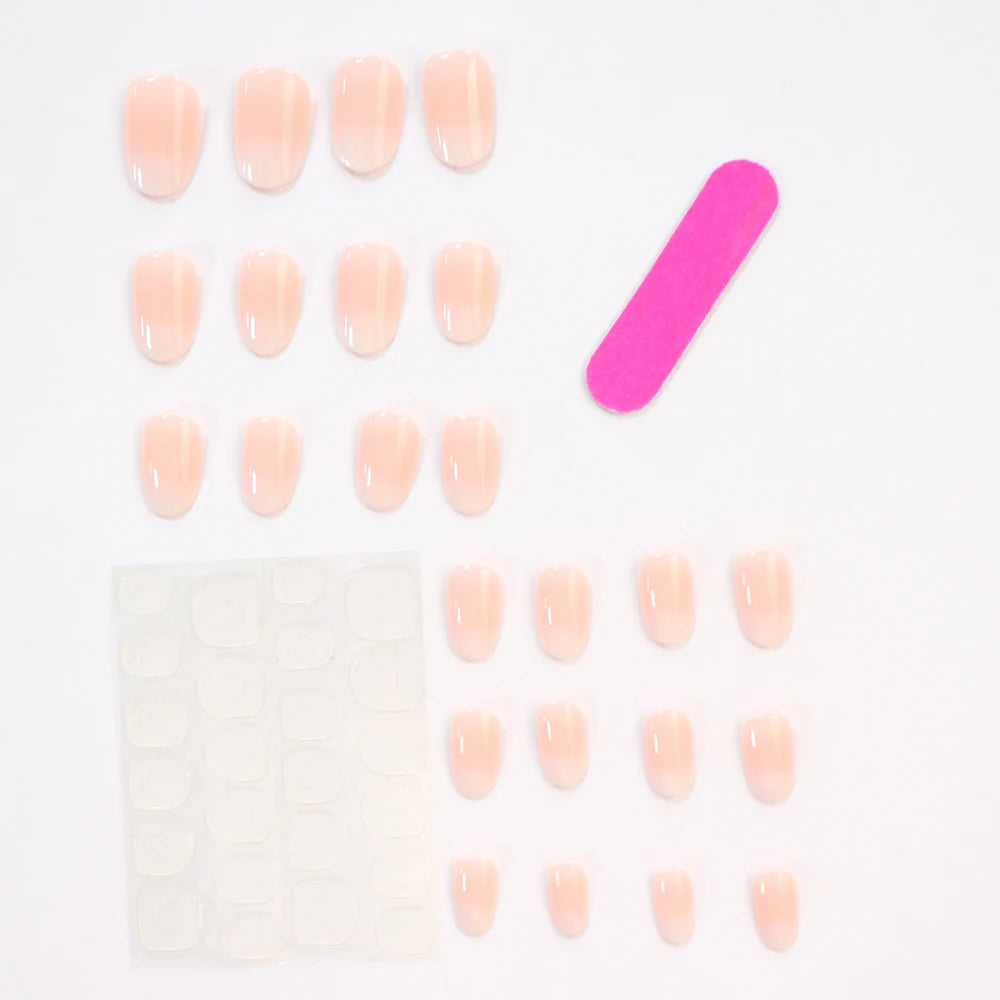 24PCS Almond Fleshcolor Press On Nails for Summer - Smarsty