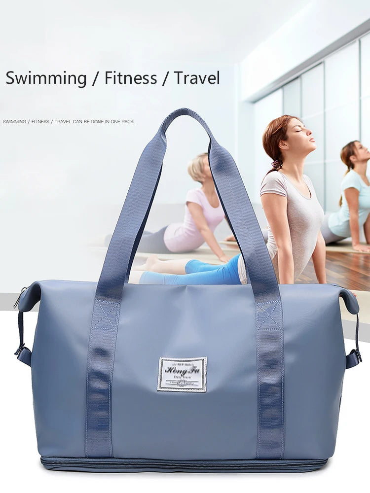 Waterproof Nylon Travel Duffle Bag for Women Large Capacity - Smarsty