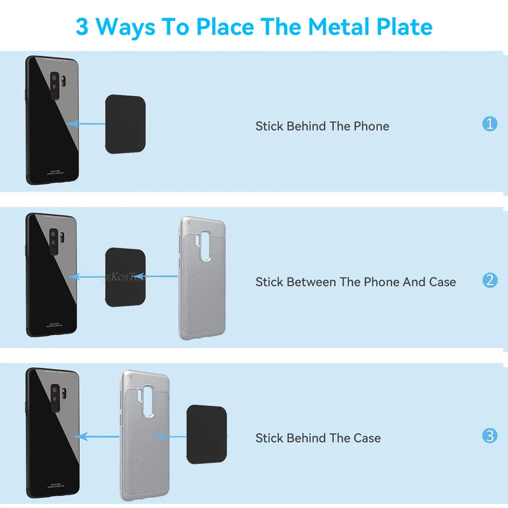 Magnetic Car Phone Holder Metal Plate For Smartphone - Smarsty