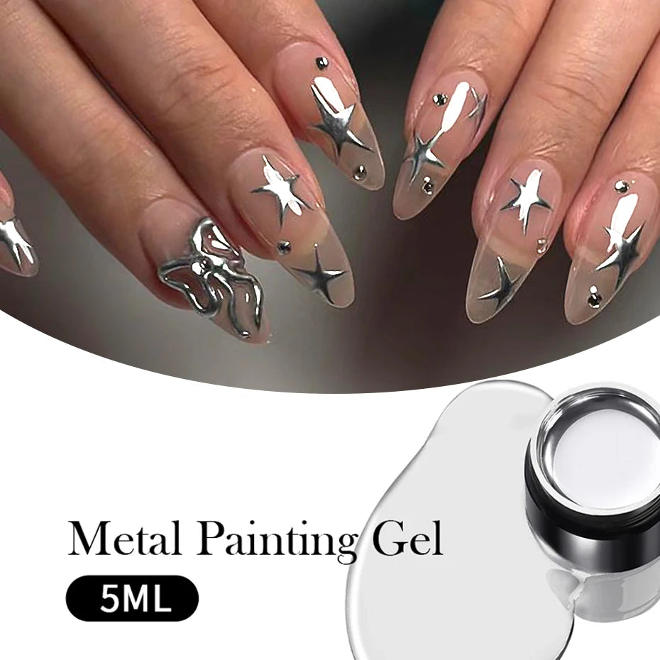 Metallic Chrome Gel Nail Polish for Stunning French Art - Smarsty
