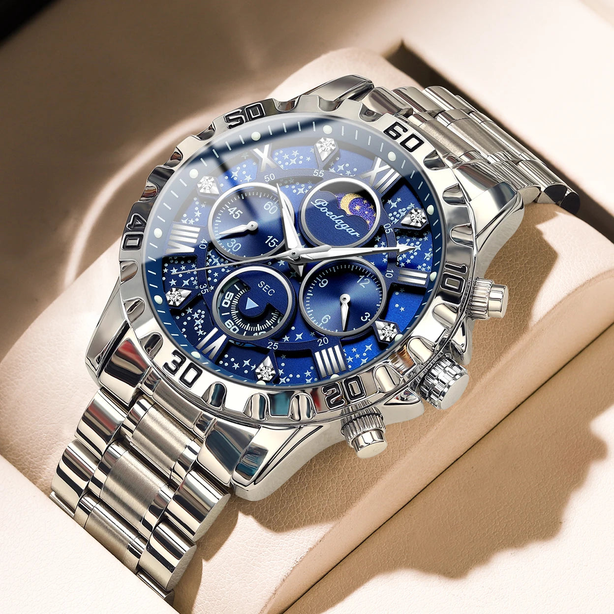 POEDAGAR Luxury Waterproof Quartz Sports Watch for Men - Smarsty