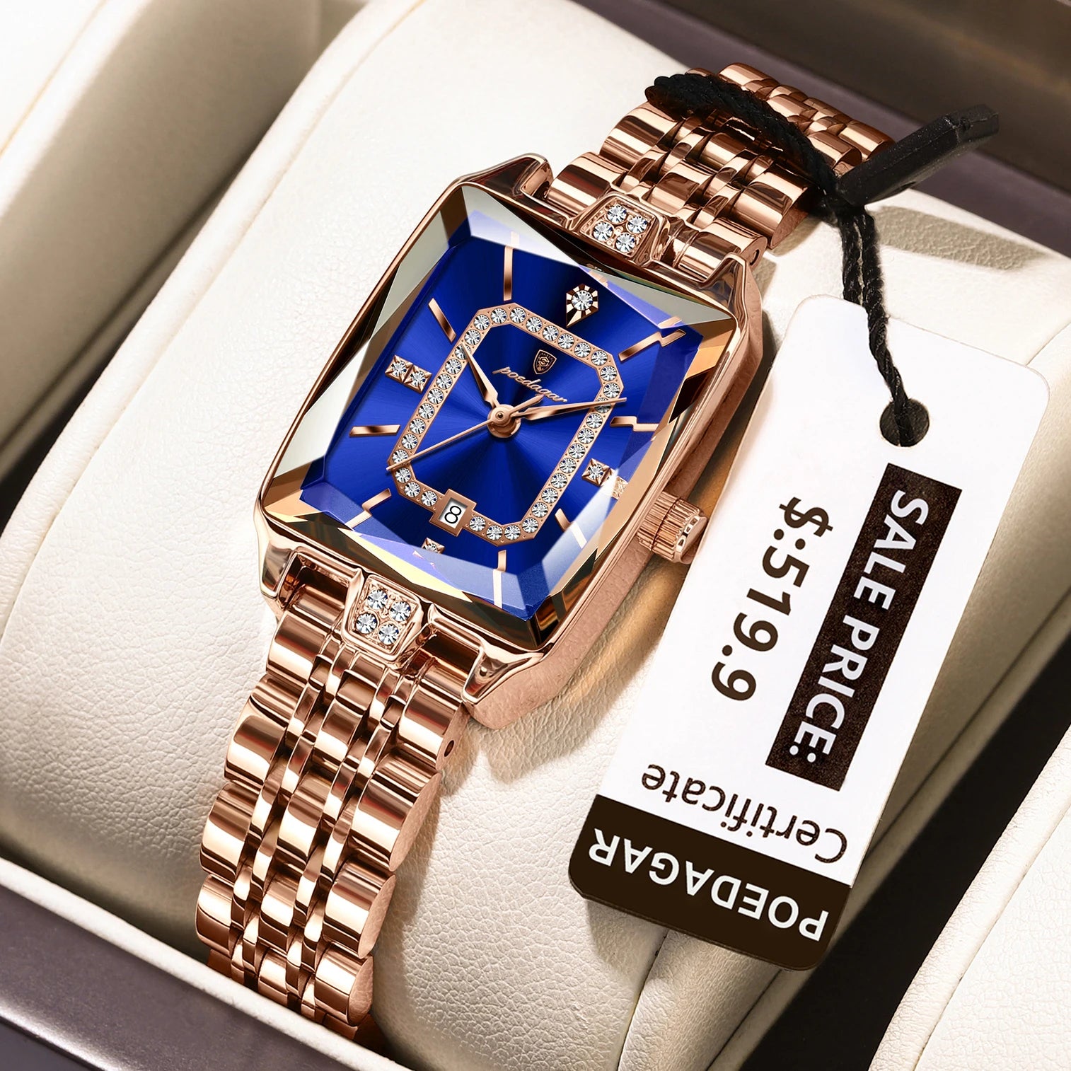 Elegant Waterproof Stainless Steel Women's Wristwatch - Smarsty
