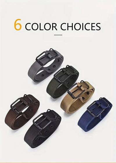 Mens Durable Nylon Canvas Belt Heavy Duty Tactical Workbelt - Smarsty
