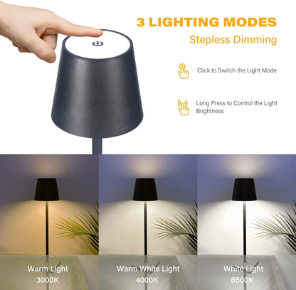Cordless LED Touch Table Lamp Rechargeable with Dimmable Feature - Smarsty