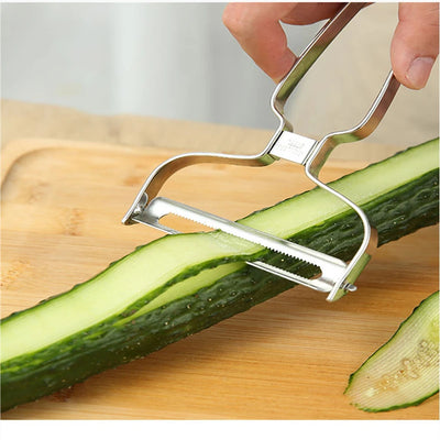 Peeler Vegetables Fruit Stainless Steel Knife Cabbage Graters Salad Potato Slicer Kitchen Accessories Cooking Tools Wide Mouth by Smarsty