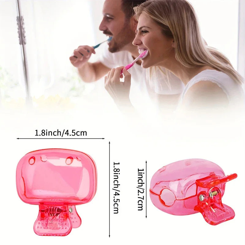 1PCS Travel Toothbrush Head Covers Toothbrush Protector Cap Brush Pod Case Protective Portable Plastic Clip For Household Travel - Smarsty