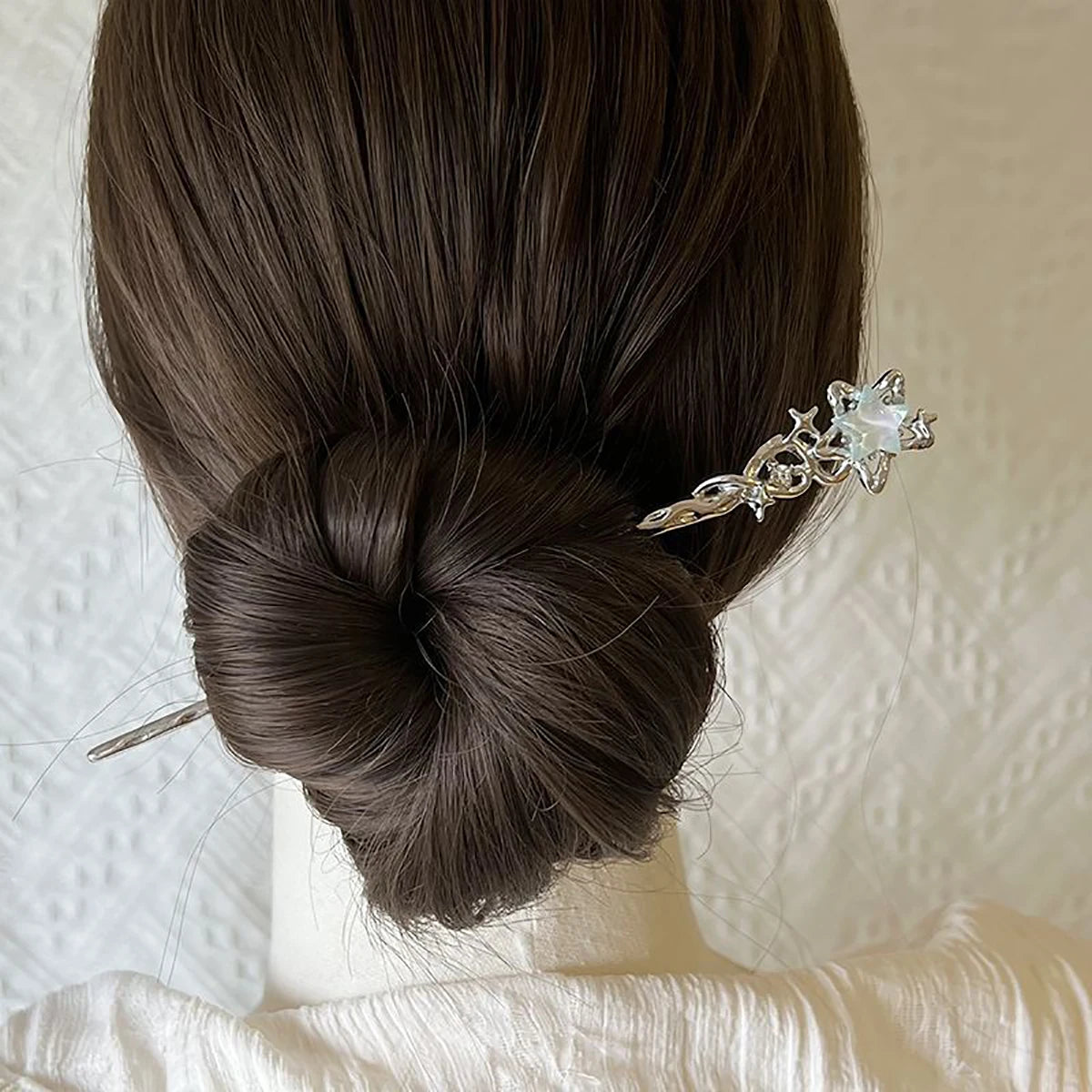 Vintage Moonstone Star Hair Sticks Elegant Hair Accessories - Smarsty
