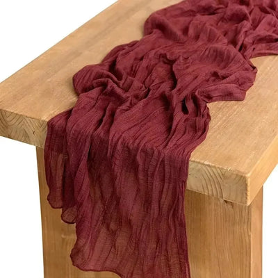 Pink Cheesecloth Table Runner for Romantic Weddings - Smarsty