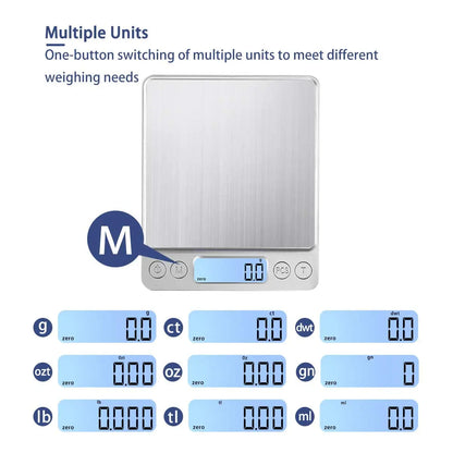 Digital Kitchen Scale with High Precision LCD Display - Smarsty