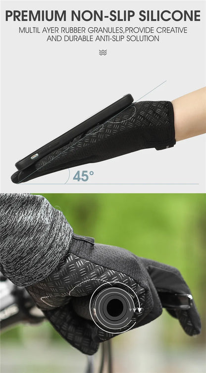 West Biking Full Finger Cycling Gloves Non Slip Silicone Palm - Smarsty