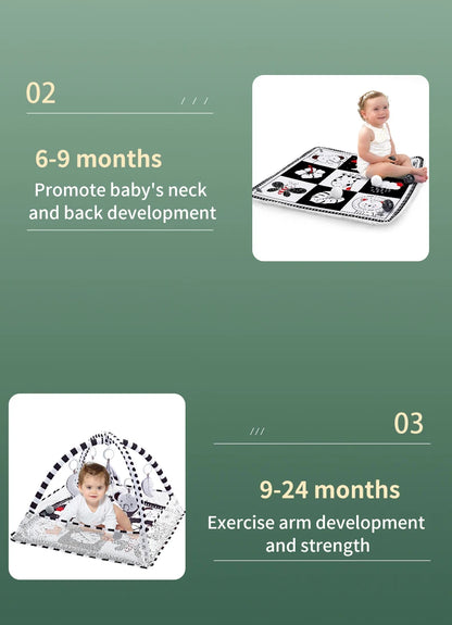 Baby Play Gym Mat With Rack For Tummy Time Crawling - Smarsty