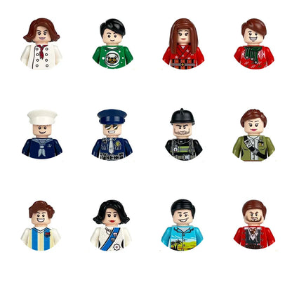 building blocks action doll mini city figures toys girls soldiers policeman robot worker fireman farmer cook movie characters