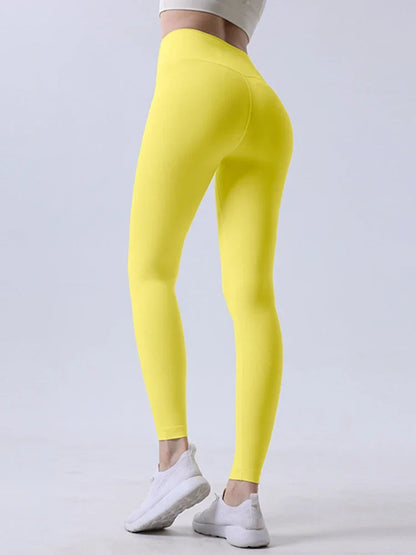Naked feeling Yoga Leggings Women High Waisted Hip Lifting Fitness Leggings Running Cycling Pants Breathable Sports Leggings - Smarsty