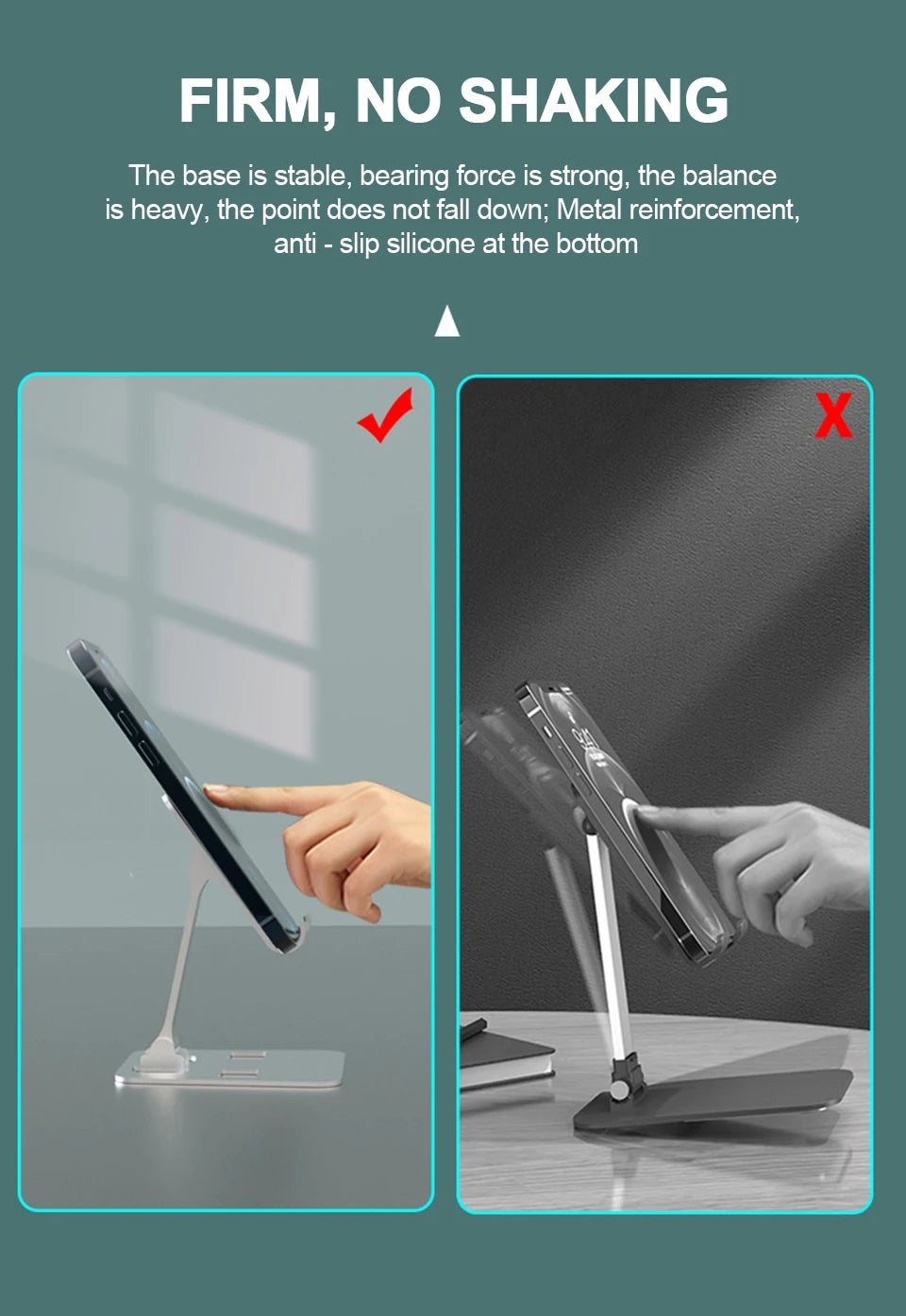 Universal All Aluminum Foldable Desk Phone And Tablet Stand - Smarsty