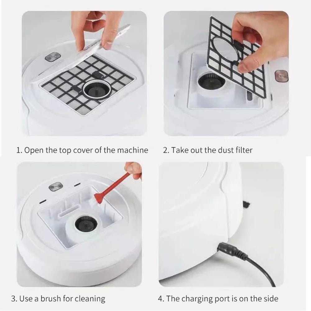 3-in-1 Robot Vacuum Cleaner USB Rechargeable Smart Navigation To Avoid Objects Automatic Cleaning Sweeping Machine Sweeper Robot - Smarsty