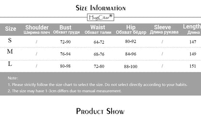 Hugcitar Spring Elegant Long Sleeve Backless Solid Cuched Sexy Bodycon Maxi Prom Dress Women Outfit Evening Party Festival Y2K - Smarsty