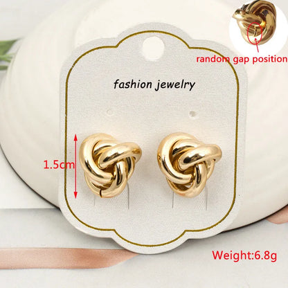Gold Metal Drop Earrings with Irregular Heart Design for Women - Smarsty