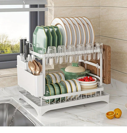 Carbon steel multifunctional kitchen shelf storage rack, bowl and chopstick rack storage organization saves space