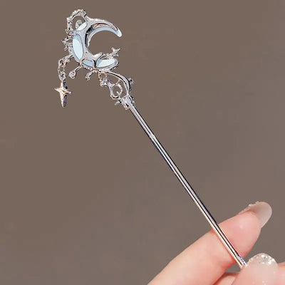 Romantic Moonstone Star Hair Stick for Trendy Girls - Smarsty