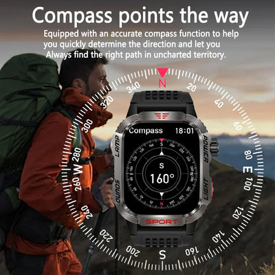 Military GPS Smart Watch with Bluetooth Call Feature - Smarsty