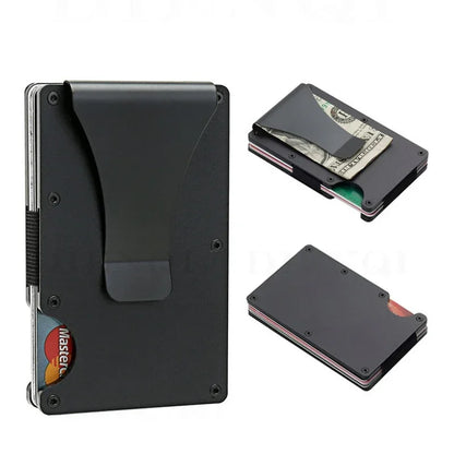 ANTI RFID Blocking Minimalist Card Holder Wallet for Men 2025 Slim Mini Fashion Wallet - Metal Wallet with Money Clip for Unisex - Smarsty