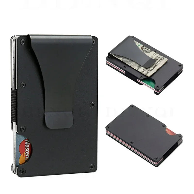 ANTI RFID Blocking Minimalist Card Holder Wallet for Men 2025 Slim Mini Fashion Wallet - Metal Wallet with Money Clip for Unisex - Smarsty