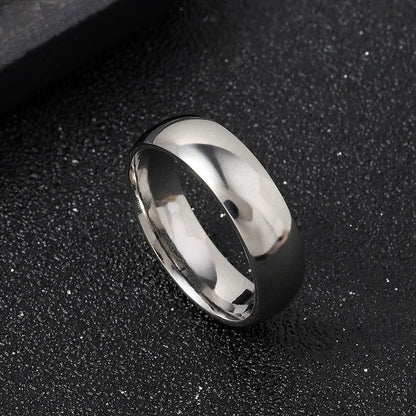 Stainless Steel Black Wedding Band Ring for Couples - Smarsty