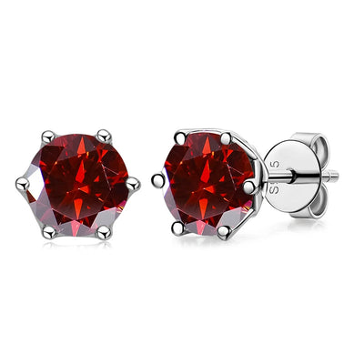 1 CT D Color Moissanite Stud Earrings Sparkling 925 Silver - Smarsty
