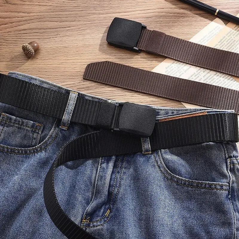 Unisex Canvas Tactical Belt Durable Metal Free Design - Smarsty
