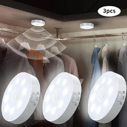 Motion Sensor LED Night Light USB Rechargeable for Cabinets - Smarsty