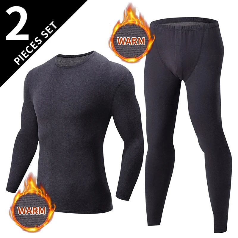 2/4 Pcs Men's Solid Color Simple Autumn And Winter Thermal Underwear Comfortable And Casual Bottoming Underwear Teenagers Pajama - Smarsty
